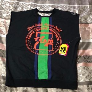 Zumba top open back top bold black